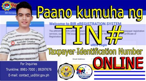 paano mag register sa eb online registration|How to Get a TIN Number Online Using the BIR .